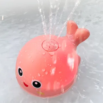Kūdikių Vonios Žaislų, purškiamo Vandens Dušas Maudymosi Žaislai Vaikams Elektrinis Automatinis Indukcijos Banginis Vonia Ball Pool LED Šviesos Žaislai Dovana
