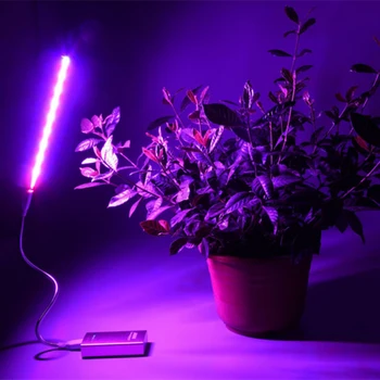 Led Auginimo Lempos Hydroponics Šiltnamio Gėlės, Augalai, Daržovės, Pilno Spektro Led Augalų Auga Šviesos Lempos 5V 2.5 W Raudona Mėlyna UV SPINDULIŲ