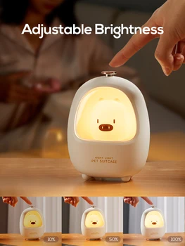 Led Gyvūnų Touch Naktį šviesos Miegamasis Kūdikį Krūtimi Reguliuojamas Miego Lempos Mielas Vaikams USB Įkrovimo naktiniai staleliai, lempa