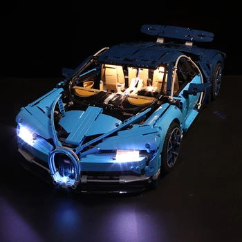 Led Šviesos Nustatyti 42083 2008 M.6 Bugatti Chiron įrangos pardavimas, biuro įrangos bolidą, nelyginant Žaislai, Dovanos(tik Šviesos+baterijos Langelį)