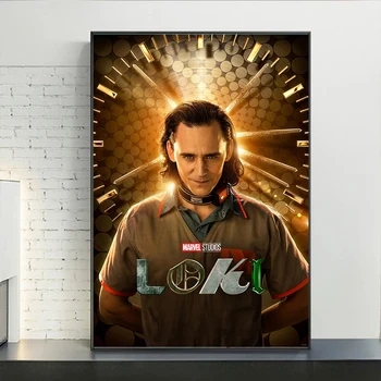 Loki 2021 Naujas Marvel TV Serialas Plakatas Tom Hiddleston Sienos Pirmojo Plakato Meno Tapybos ant Drobės HD Spausdinti nuotraukų Sienų Apdaila