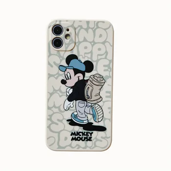 Mados Mickey Mouse porų kawayi telefono dėklas Skirtas iphone 7 8 plius 7plus XS XR X XSMAX minkšto silicio TPU galinį dangtelį rubisafe