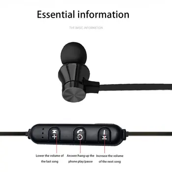 Magnetinio Bluetooth 4.2 Ausinės Sportas Veikia Belaidis Neckband Headset Ausinės su Mic Stereo Muzikos Visi Išmaniųjų Telefonų XT11