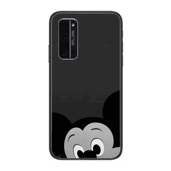 Mickey Telefono dėklas Korpuso Huawei Honor 8 9 10 20 30 A S Lite Pro 5g i Juoda Atgal Soft Cell Padengti, Gana