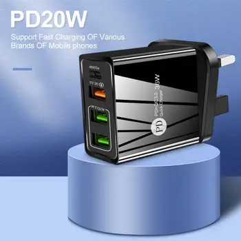 Mobiliųjų Telefonų Kroviklį Greito Įkrovimo PD20W Plius QC3.0 USB Plus 2.4 Dual USB tinkamu išėjimui Namų Kelionių Biuras Kelionės Telefonų Dizainas