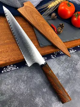 Naudingumas Peilis 67 sluoksnių VG10 Damaske iš Nerūdijančio Plieno Japonijoje Chef Peilis Virtuvėje Virėjas Peiliai Geriausios Kokybės Ebony rankena