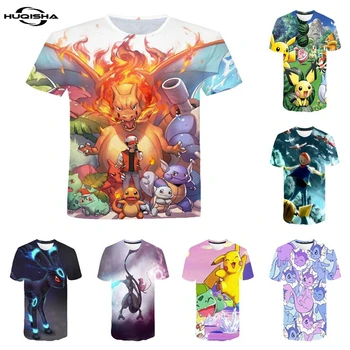Naujas 2021 Animacinių filmų Mada Vaikas, Berniukas, Mergaitė Unisex Trumpi Marškinėliai 3D Atspausdintas Atsitiktinis Vasaros Anime Vyrų T-Shirt Vaikų Drabužių Viršūnes Tees