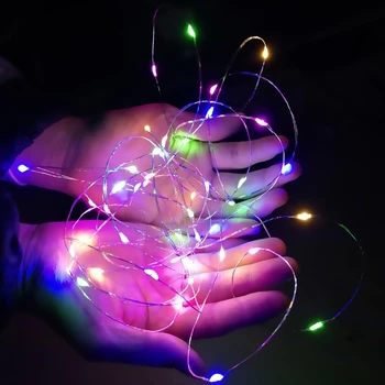 Naujas 3 Režimai Vario Viela, LED Pasakų Styginių Šviesos Girlianda Kalėdinė Dekoracija Namuose Kambarys, Vestuvių, Naujųjų Metų Dekoro Baterija