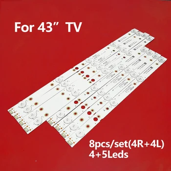 Naujas 8pcs/Kit LED juosteles 43 TV LC430DGJ SKA4 LC430DGJ-SKA4 RDL430WY (LD0-304)