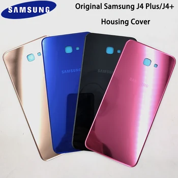 Naują Galinį Stiklą Galinis Dangtelis Skirtas Samsung Galaxy J4 J6 Plius J415 J610 J610F Baterijos Durų Būsto Baterijos, Galinio Dangtelio Lipdukai