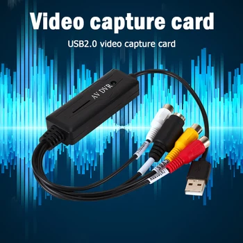 Nešiojamų Lengva bžūp USB2.0 Audio Video Užfiksuoti Kortelės Adapteris į VHS Į DVD, Video Capture Konverteris Win7/8/XP/Vista