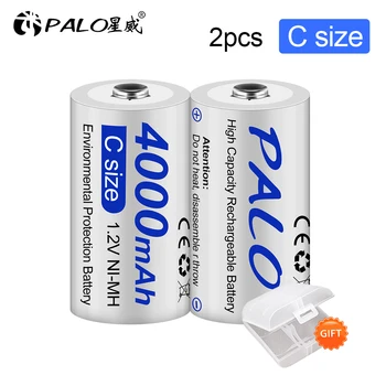PALO 1.2 V C Dydžio, Įkrovimo Baterija (akumuliatorius C tipo Ni-MH Baterijos Dujų Viryklės,Žaislai, C baterijos