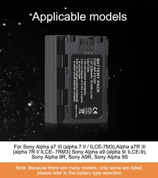 PALO NP-FZ100 NP FZ100 NPFZ100 Fotoaparato Bateriją Bateria Sony Alpha 9 A9 9R A9R 9S A9S A7RIII 7R IV A7R3 7RM3 A7m3 Baterijos