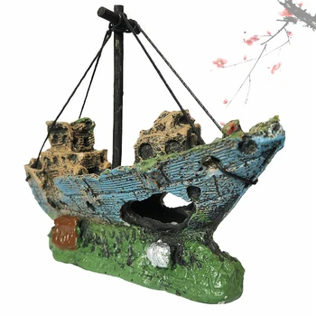 Piratų Laivas Akvariumo Žuvų Bako Apdailos Dervos Akvariumas Kraštovaizdžio Valtis Sudužusio Laivo Dekoro Laivu Modeliavimo Ornamentu Priedai