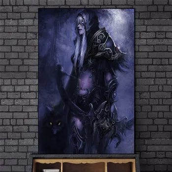 Plakatas Namų Dekoravimas, Tapyba World of Warcraft 8.0 Žemėlapis, Aliejus, Drobė Meno Drobė, Tapyba Sienos Menas Drobė Cuadros Dekoras