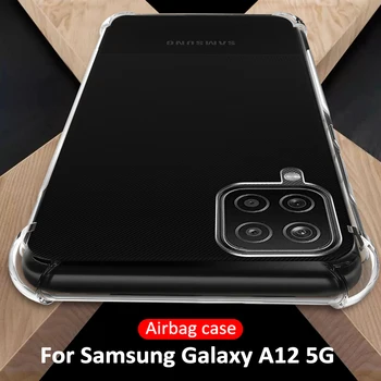 Prabanga Atveju, Samsung Galaxy A02S A12 S21 Ultra Plus 5G TPU Atveju Galinį Dangtelį galaxy a12 a42 a52 a72 5g Skaidrus Atveju