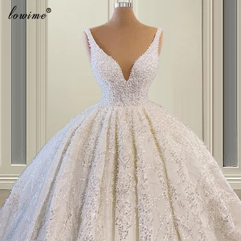 Rūbeliai De Mariage Plius Dydis Blizgančiais Blizgučiai Vestuvių Suknelės 2021 Nėščia-Line Vestuvių Suknelės Rankovių Paplūdimio Vestuvių Suknelės