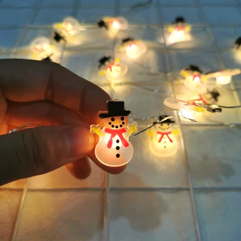 Sniego Santa Claus LED Styginių Šviesos Girlianda Kalėdų Medžio Apdaila Naujųjų Metų Baterijos Pasakų Lempos Atostogų Apšvietimo Navidad 2021