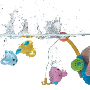 Spalvinga Slankiojo Žuvų Vaikai Vonia Žvejybos Žaidimas Vandens Žaislai, Vonios Žaislai, Nustatyti, Su Kabliu Polių Bamblys Kūdikių Patalpų Vonia Metu