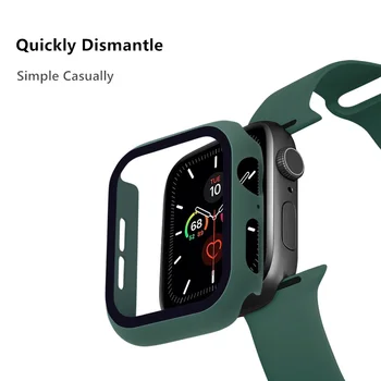 Stiklas+Diržu, Apple Watch band 44mm 40mm 38mm 42mm Screen Protector+Case+diržas Reikmenys Apyrankę iWatch 