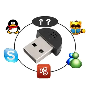 Super USB Mini lengvas USB 2.0 Mikrofonas, MIC, Audio Adapteris, 100-16kHz KOMPIUTERIO, Nešiojamojo kompiuterio Laptopest