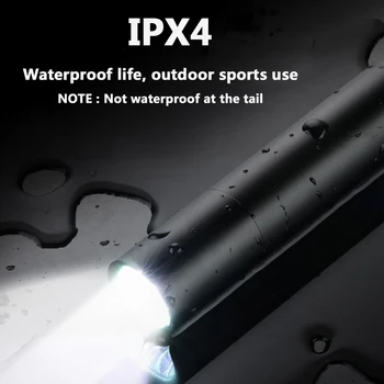 Super šviesus 1462 Q5 LED žibintuvėlis USB įkrovimo built-in 800mAh vandeniui kempingas lempa zoom žibintuvėlis žirgais