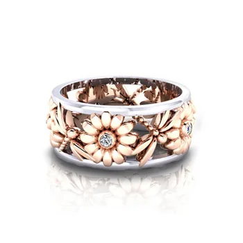 Sužadėtuvių Žiedai Prabangos Prekės Rose Aukso Žiedas Moterims Žiedai Moterims Pažadas Žiedas Meilės Žiedas Merginos Žiedai Moterų Papuošalai Žiedo Dydis 5
