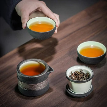 TANGPIN keramikos arbatinukas gaiwan su 2 puodeliai arbatos rinkiniai nešiojamų kelionių arbatos rinkiniai drinkware