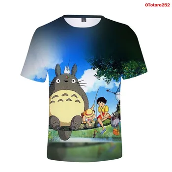 Totoro Spausdinti 3d Marškinėliai Vyrams, Moterims, Juokingas Anime Marškinėlius Palaidinės Vasaros Naują Atsitiktinis marškinėliai Mados Tee Viršūnes Unsiex Totoro Viršų