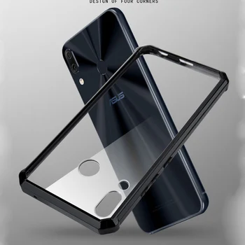 Už Asus Zenfone 5 ZE620KL Atveju, Kietas Plastiko, Silikono Rėmo Skaidraus Plastiko Atgal antidetonaciniai Dangtis