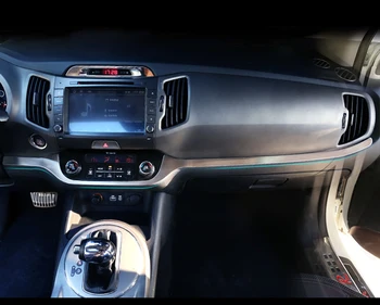 Už Kia Sportage R 2011-2016 Centrinis kontrolės ekranas dekoratyvinis rėmelis Elektroninis laikrodis ekranas dekoratyvinis rėmelis Automobilio stiliaus