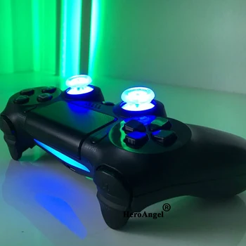 Už PS4 Belaidis Valdiklis Kelių spalvų Šviesos Valdybos Rankenos Pakeitimas LED Režimai su Rokeris Bžūp Kryžiaus Klavišą ABXY Dropshipping