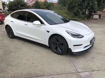 Už Tesla Model 3 2019 2020 2021 2022 Nekilnojamojo Anglies Pluošto Priekinis Galinis Difuzorius Bamperis Lūpų Pusėje Sijonas komplektas, Spoileris, Auto Priedai