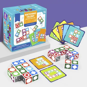 Vaikų Puzzle Žaidimas Rungtynių Talentą Darželio Ikimokyklinio amžiaus Pradžioje Švietimo Kortelės Nušvitimą Švietimo Žaislai Vaikams
