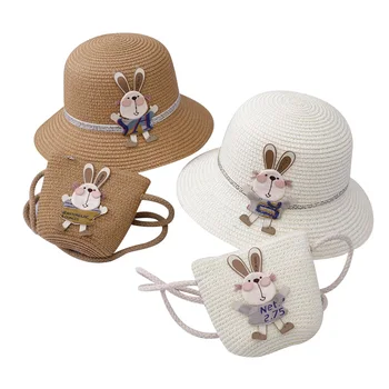 Vasaros Katytė Kūdikių Šiaudų Skrybėlę Panama Vaikai Kibiro Kepurę Lauko Paplūdimio Kelionės Vaikams Kepurė Mergaitėms Skrybėlę