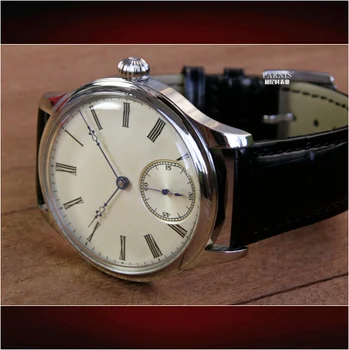 Vyrų Rankinis Mechaninis laikrodis Bauhaus Retro Oda atspari Vandeniui Žiūrėti Jūra-Kiras St3621 Judėjimo Antikos Stiliaus Žiūrėti