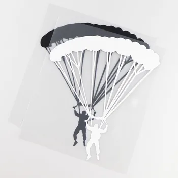 YJZT 16 X 18.6 CM, Parašiutizmas, Automobilių Lipdukai Asmeninį Kūno Formos Vinilo Lipdukai Juoda/Sidabrinė 20A-0039