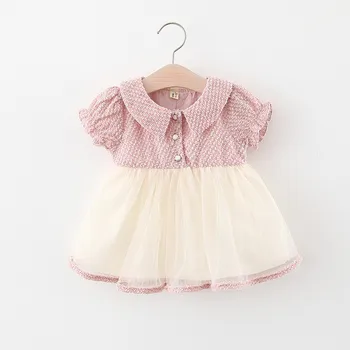 ZWY1114 Naujas Todder Vasaros Suknelės Baby Girl Drabužiai Mažai Daisy Gėlių Spausdinti Princesė Miela Šalis, Berankovis Suknelė 2-10Y