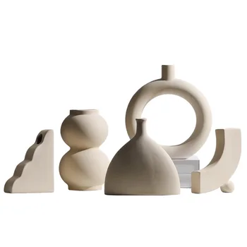 Šiaurės Stiliaus Keramikos Vaza, Namų Dekoravimo, Ornamentų Džiovintų Gėlių Kūrybos Namų Kambarį Vaza Apdailos Darbalaukio Dekoras