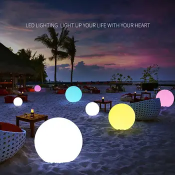 Žėrintis Paplūdimio Kamuolys nuotolinio valdymo pulto LED šviesos Baseinas Žaislas 13 Spalvomis Žėrintis Kamuolys Pripučiamas LED Paplūdimio Kamuolys Partijos Priedai