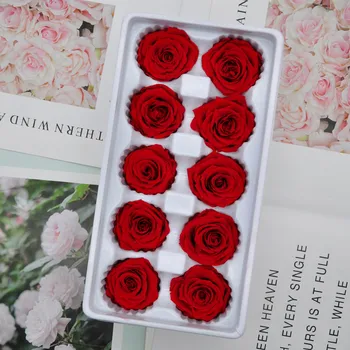 10VNT/BOX 4cm Konservuotos Gėlės Rožės Gėlių Nemirtingas Rose Valentino Dienos Dovana Amžinasis Gyvenimas Gėlių Dovanų Didmeninės B Lygis