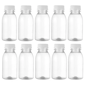 10vnt 250ML Nešiojamų Pieno Butelį Skaidraus Vandens Butelis Plastikiniai Gėrimų Buteliai Padalinta į butelius