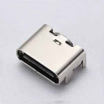 10vnt C Tipo 16 Pin USB SMT Lizdas, Jungtis USB 3.1 Tipas-C Moterų Įdarbinimo SMD CINKAVIMAS, Skirtas PCB Dizainas 