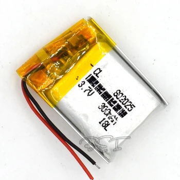 10vnt Li-Polimero Ličio Baterija 3.7 V 802025 300mAh Baterija Su PMC Žaislų MP3, MP4, GPS Garsiakalbis LED Šviesos Fotoaparatas