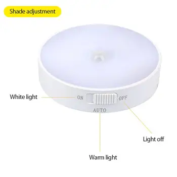 1PC Dviejų spalvų Judesio Jutiklis LED Įkrovimo Smart Naktį Šviesos Belaidžio Energijos taupymo LED Žmogaus Kūno Jutiklis Šviesos Miegamasis