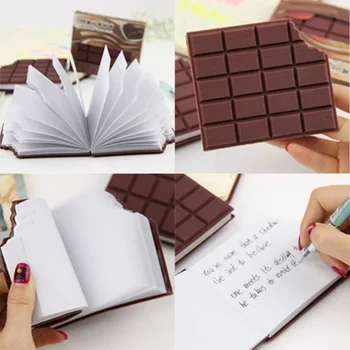 1pc Slapukus, Šokolado Sticky Notes Kūrybos Patogus Šokolado Aromatas Memo Pad Rašyti 
