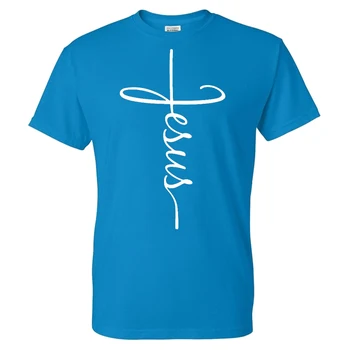 2020 Naujas Jėzaus Kryžiaus Atspausdintas T-shirt Vyrai/Moterys Atsitiktinis Mados Streetwear Marškinėlius Aukštos Kokybės Medvilnės Hip-Hop Marškinėliai Topai Unisex