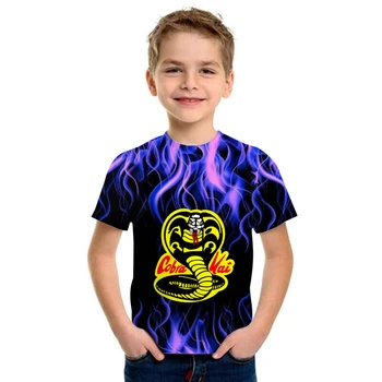 2021 KOBRA KA Vaikai Marškinėliai Summer Tee Marškinėliai Topai 3D Print T Shirt Berniukai Girs T-Shirt Homme Mados Tshirts 2T-10T Viršūnes & Tees