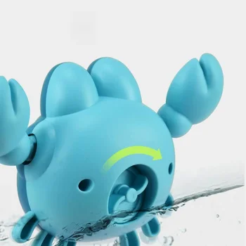 2021 Naujausias Mielas Animacinių filmų Gyvūnų Krabų Classic Baby Vandens Žaislai Kūdikiams Vėžlys Žaizdos-iki Grandinės Clockwork Kūdikių Plaukimo Vonios Žaislas