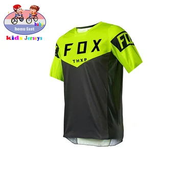 2021 Vaikai Off Road ATV Lenktynių T-Shirt ESU Dviratį Dviračiu Dviračiu į Pakalnę HPTREM Fox Jersey Motokroso MX Ropa D Berniukų Marškinėliai
